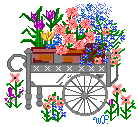 spring flower cart